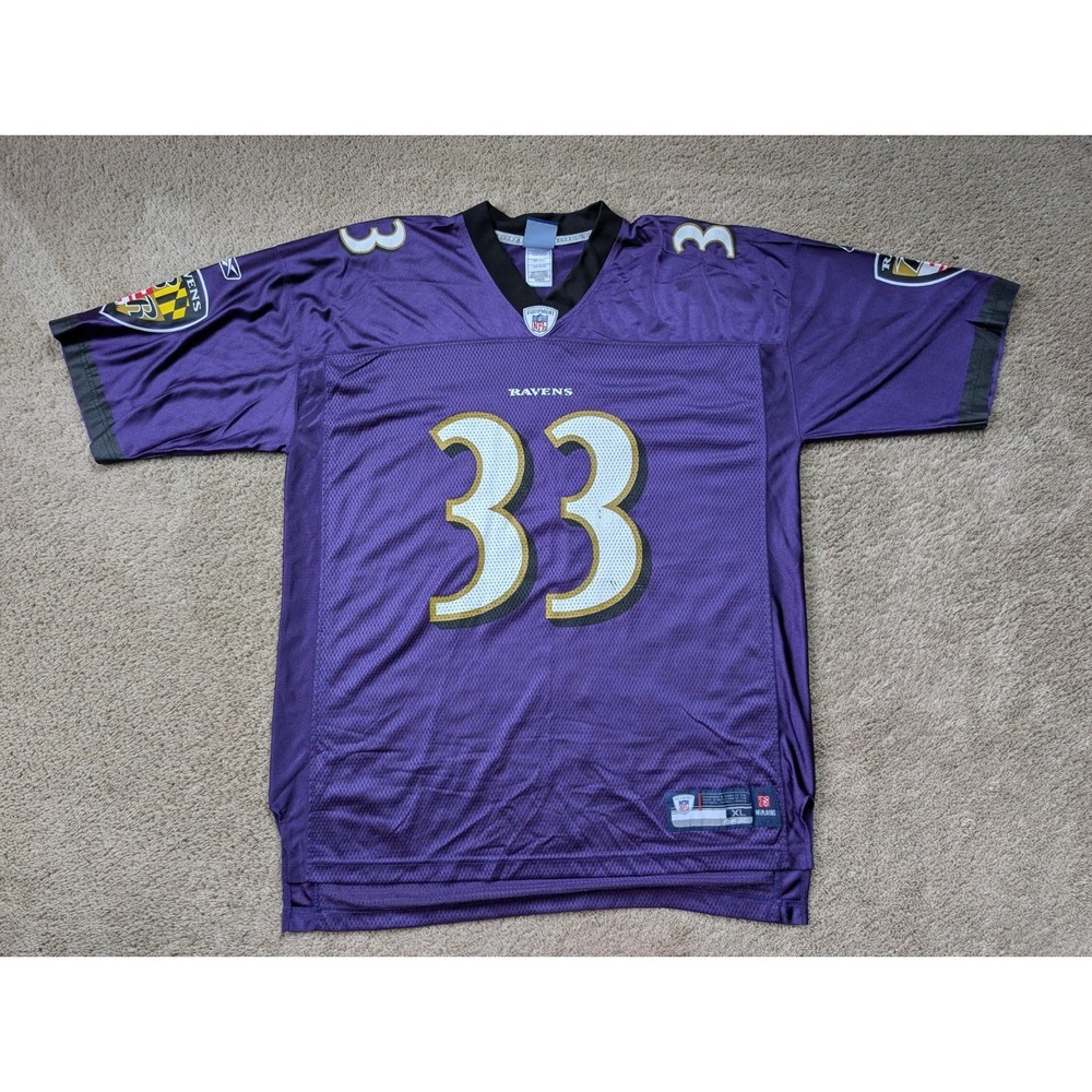 Le'Ron McClain Baltimore Ravens Jersey Mens XL Vintage Y2K Purple Reebok NFL